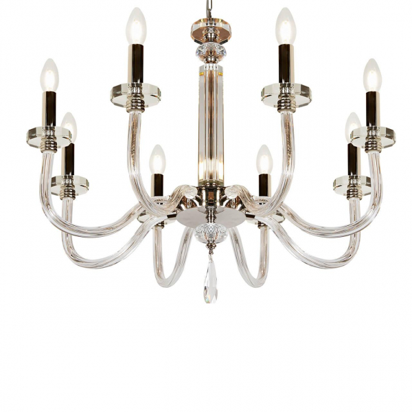 Подвесная люстра iLamp Vibe P9474-8 Nickel Подвесная люстра iLamp Vibe P9474-8 Nickel