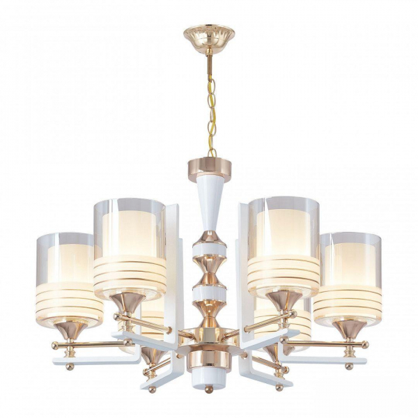 Подвесная люстра Arte Milano Florentia-6087 306087/6 Wh/Gd Подвесная люстра Arte Milano Florentia-6087 306087/6 Wh/Gd