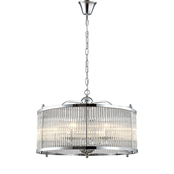 Подвесная люстра Crystal Lux Tadeo SP6 D600 Chrome/Transparente