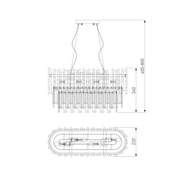 Подвесная люстра Bogates Piano 340/4 Подвесная люстра Bogates Piano 340/4