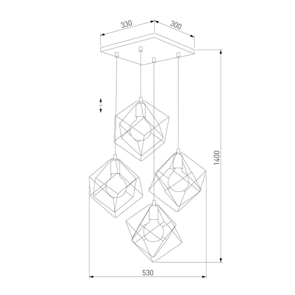 Подвесная люстра TK Lighting 2778 Alambre Подвесная люстра TK Lighting 2778 Alambre