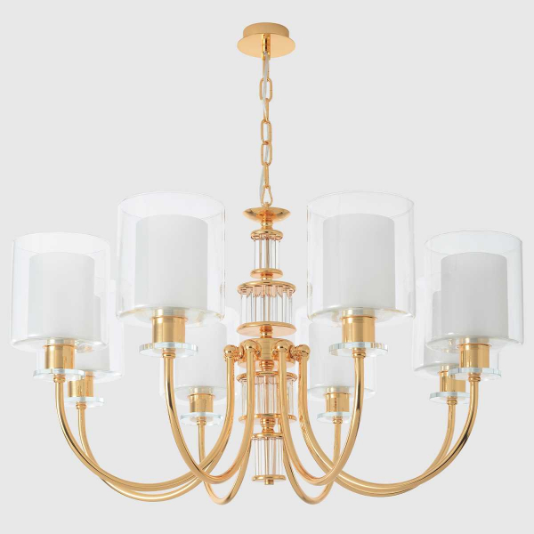 Подвесная люстра Crystal Lux ELENA SP8 GOLD Подвесная люстра Crystal Lux ELENA SP8 GOLD