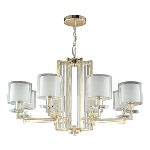 Подвесная люстра Crystal Lux Nicolas SP-PL8 Gold/White Подвесная люстра Crystal Lux Nicolas SP-PL8 Gold/White
