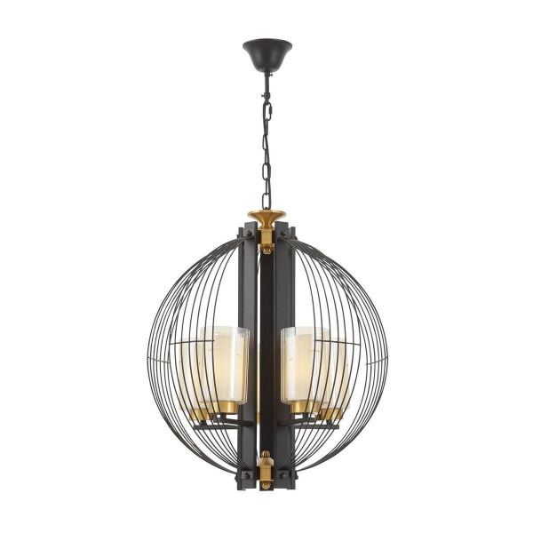 Подвесная люстра Lumina Deco Ponti LDP 1245-5 BK+MD Подвесная люстра Lumina Deco Ponti LDP 1245-5 BK+MD