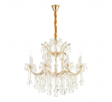 Подвесная люстра iLamp Diamond 6071-8 GD+CL