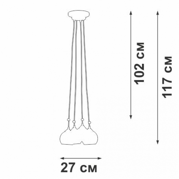 Подвесная люстра Vitaluce V42890-13/4PL Подвесная люстра Vitaluce V42890-13/4PL