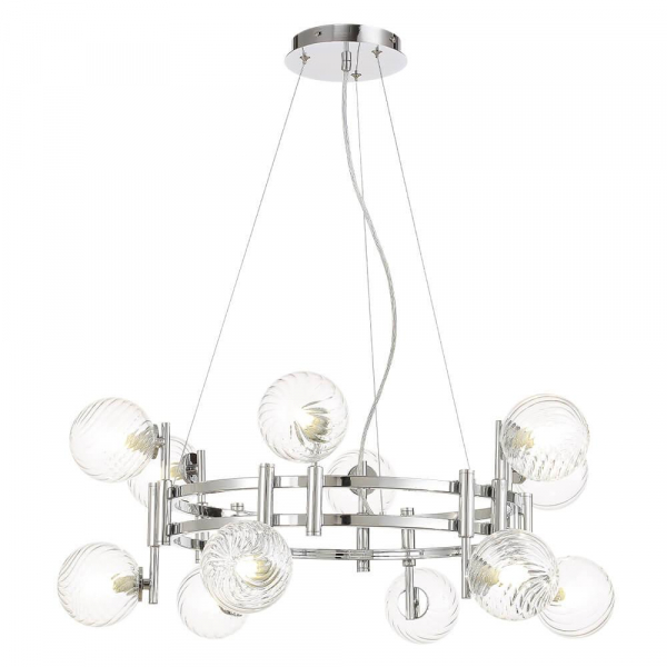 Подвесная люстра Crystal Lux Luxury SP12 Chrome Подвесная люстра Crystal Lux Luxury SP12 Chrome
