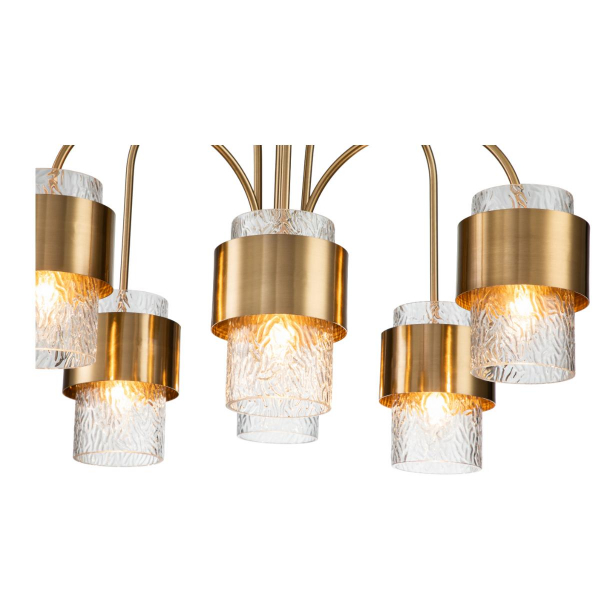 Подвесная люстра Indigo ELEGANZA 12019/A/6P Brass V000322 Подвесная люстра Indigo ELEGANZA 12019/A/6P Brass V000322