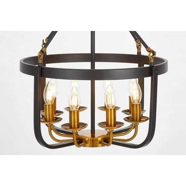 Подвесная люстра Lumina Deco Berling LDP 8024-8 BK+MD Подвесная люстра Lumina Deco Berling LDP 8024-8 BK+MD