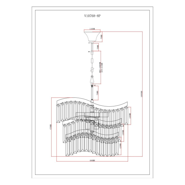 Подвесная люстра Moderli Wave V10768-8P