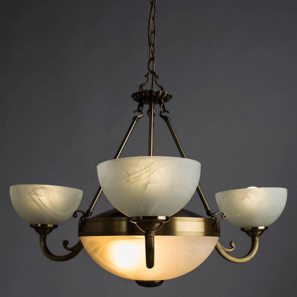 Подвесная люстра Arte Lamp Windsor White A3777LM-3-2AB Подвесная люстра Arte Lamp Windsor White A3777LM-3-2AB