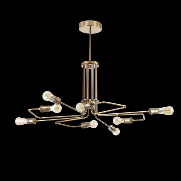 Подвесная люстра Ideal Lux Triumph Sp8 Ottone Antico 160269 Подвесная люстра Ideal Lux Triumph Sp8 Ottone Antico 160269