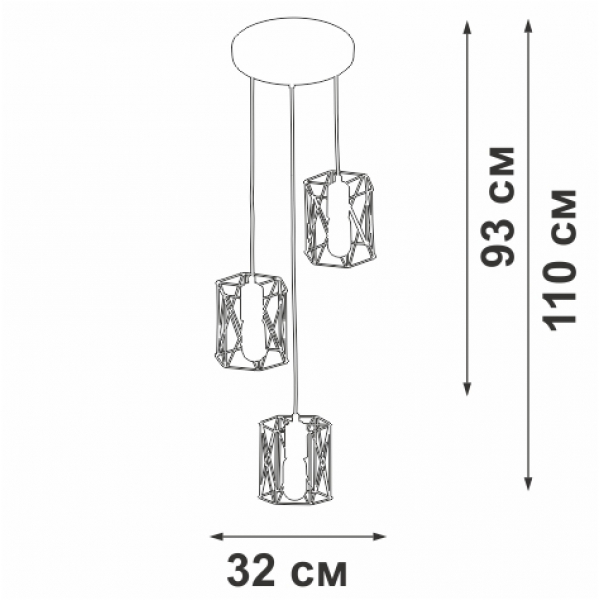 Люстра Vitaluce V43820-1/3S Люстра Vitaluce V43820-1/3S