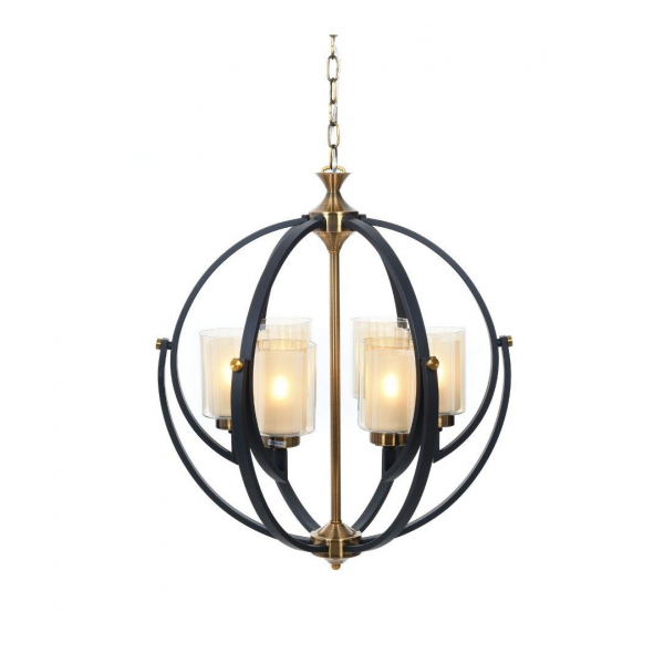 Подвесная люстра Lumina Deco Bergen LDP 1232-6 BK+MD Подвесная люстра Lumina Deco Bergen LDP 1232-6 BK+MD