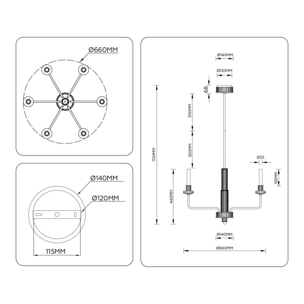 Люстра Ambrella Light HIGH LIGHT LH53124