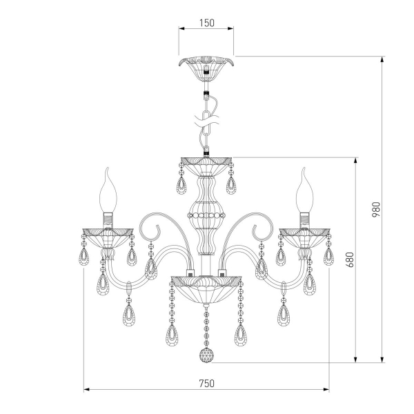 Подвесная люстра Bogates 124/6 Strotskis Подвесная люстра Bogates 124/6 Strotskis