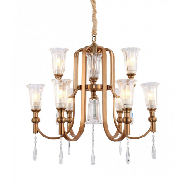 Подвесная люстра Lumina Deco Rionella LDP 8041-6+3 S.GD Подвесная люстра Lumina Deco Rionella LDP 8041-6+3 S.GD