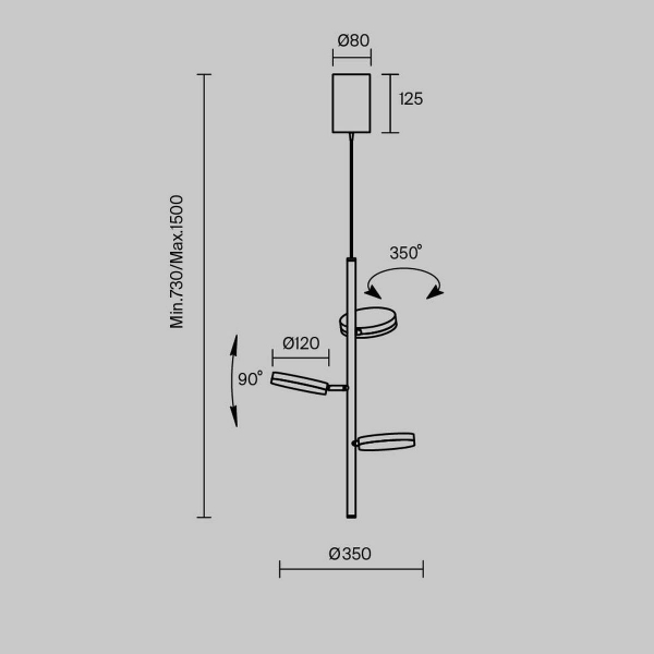 Подвесная светодиодная люстра Maytoni Fad MOD070PL-L18B3K Подвесная светодиодная люстра Maytoni Fad MOD070PL-L18B3K