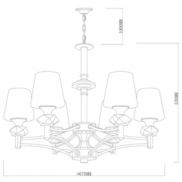 Подвесная люстра Vele Luce Benfatta VL1354L06
