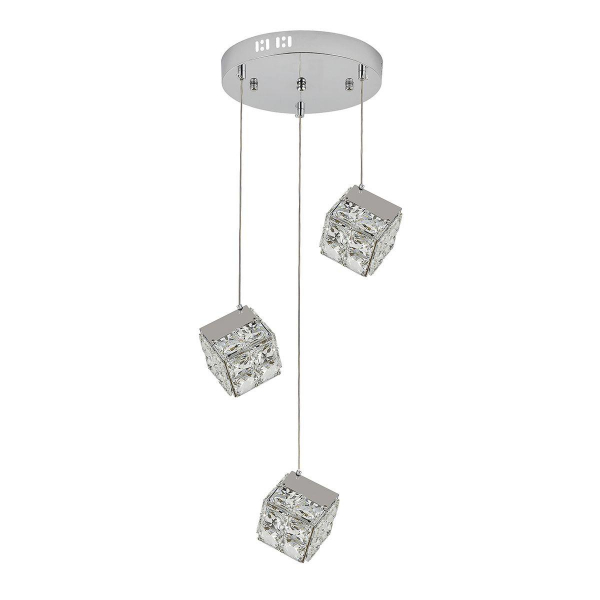 Подвесная светодиодная люстра Indigo Radioso 12048/3P Chrome V000136L Подвесная светодиодная люстра Indigo Radioso 12048/3P Chrome V000136L