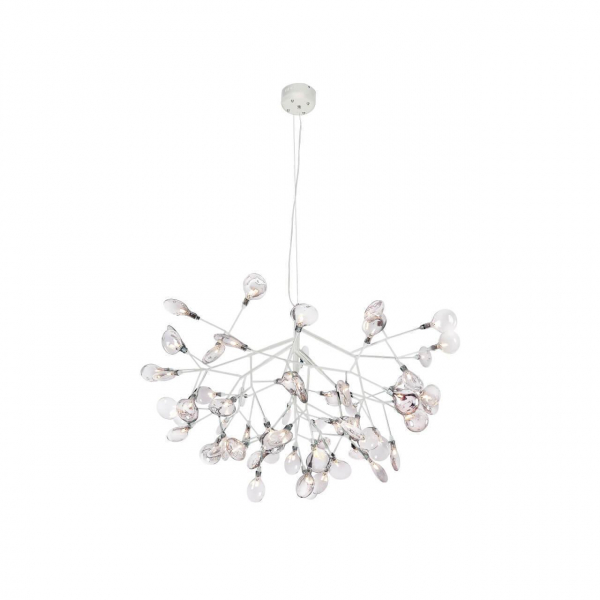 Подвесная светодиодная люстра Crystal Lux Evita SP63 White/Transparent Подвесная светодиодная люстра Crystal Lux Evita SP63 White/Transparent