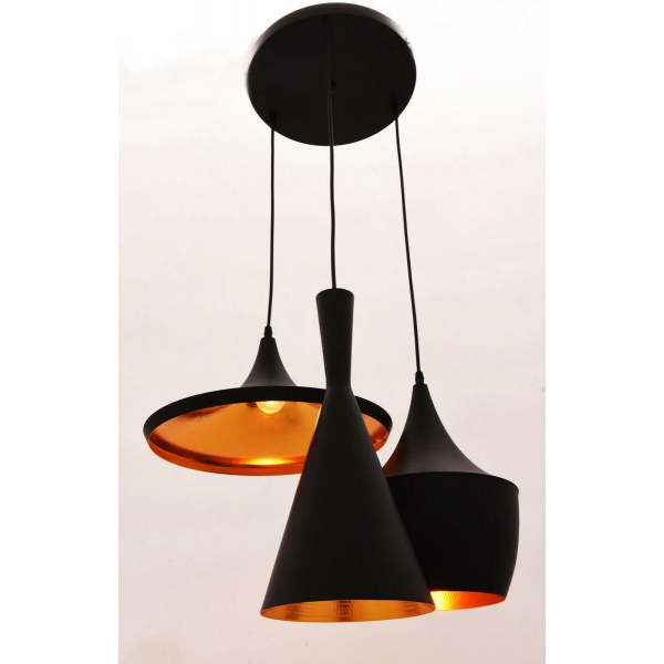 Подвесная люстра Lumina Deco Foggi LDP 7712-3 BK Подвесная люстра Lumina Deco Foggi LDP 7712-3 BK