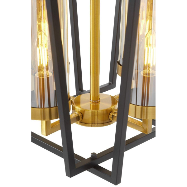 Подвесная люстра Lumina Deco Afres LDP 1246-4 BK+MD Подвесная люстра Lumina Deco Afres LDP 1246-4 BK+MD