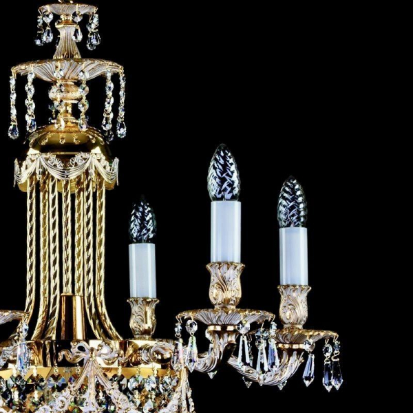 Подвесная люстра Artglass Fountain White Gold CE Подвесная люстра Artglass Fountain White Gold CE