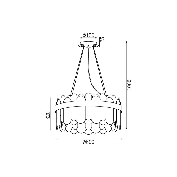 Подвесная люстра Vele Luce Fantasma VL3195P12 Подвесная люстра Vele Luce Fantasma VL3195P12