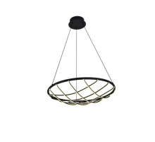 Люстра подвесная Alfa Light F3924-84 black 55W φ60*H15 0