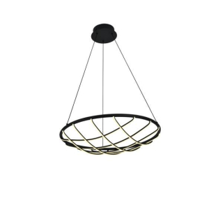 Люстра подвесная Alfa Light F3924-84 black 55W φ60*H15 0