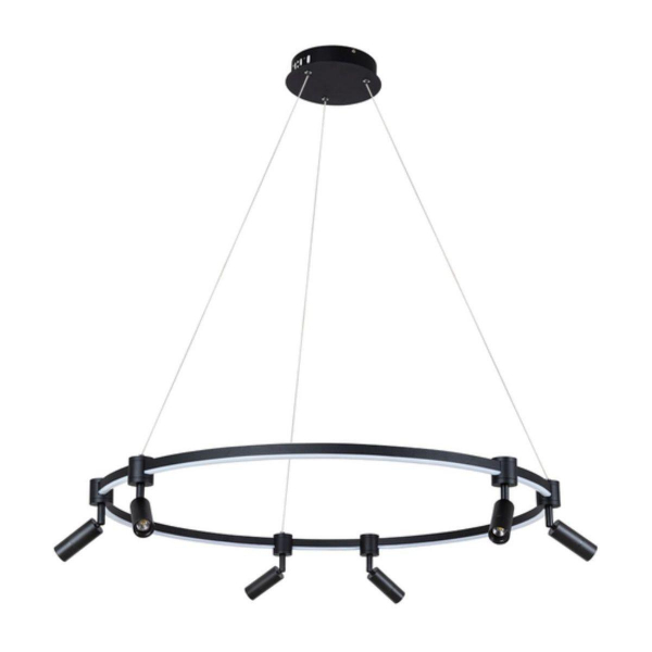 Подвесная светодиодная люстра Arte Lamp Ring A2186SP-1BK Подвесная светодиодная люстра Arte Lamp Ring A2186SP-1BK