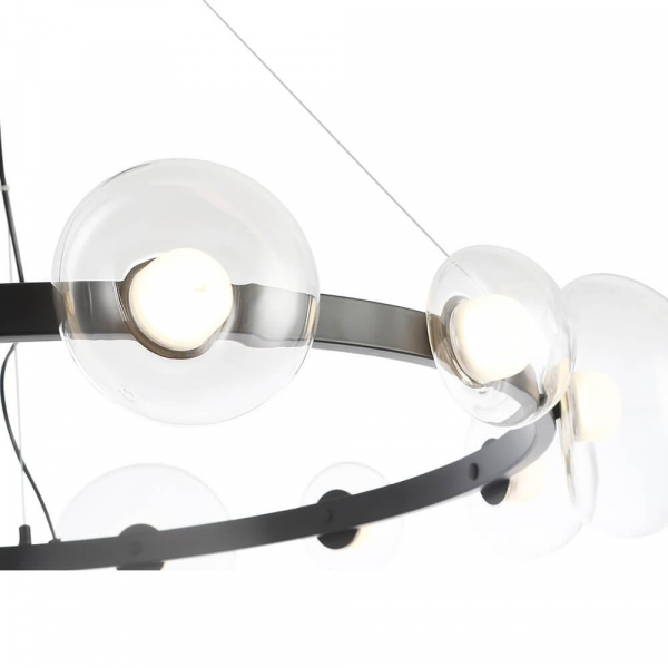 Подвесная светодная люстра Crystal Lux Bosque SP12 Black/Transparent Подвесная светодная люстра Crystal Lux Bosque SP12 Black/Transparent