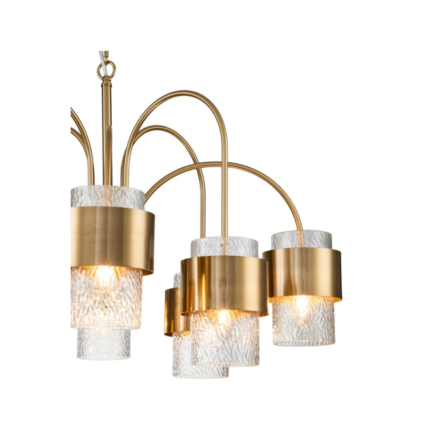 Подвесная люстра Indigo ELEGANZA 12019/A/8P Brass V000323 Подвесная люстра Indigo ELEGANZA 12019/A/8P Brass V000323
