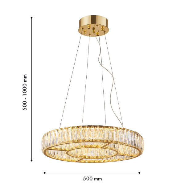 Подвесная светодиодная люстра Favourite Gloriole 4780-5P