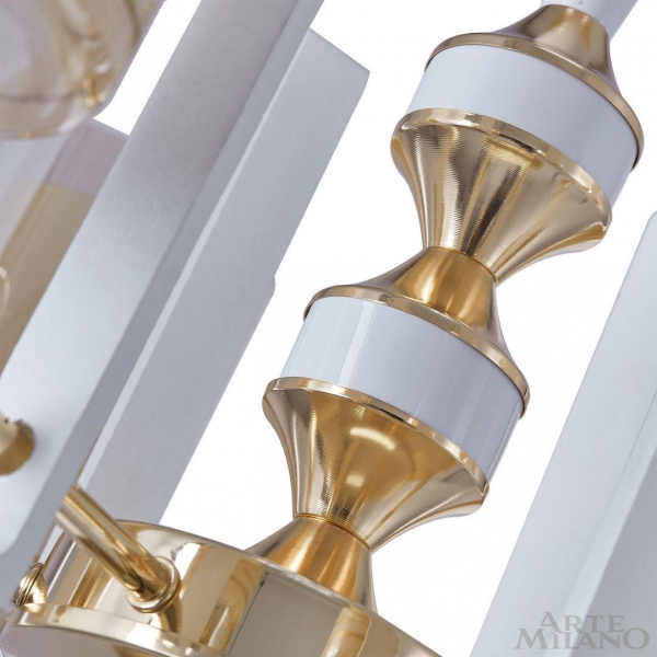 Подвесная люстра Arte Milano Florentia-6087 306087/8 Wh/Gd Подвесная люстра Arte Milano Florentia-6087 306087/8 Wh/Gd