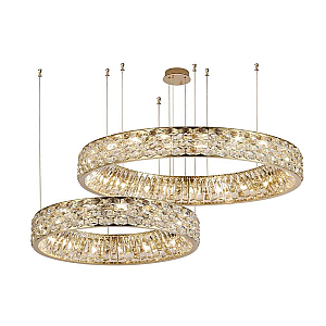 Горизонтальная композиция Newport 8530 из двух колец золото №183 S8530_183G