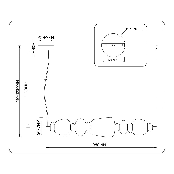 Люстра Ambrella Light HIGH LIGHT LH53176