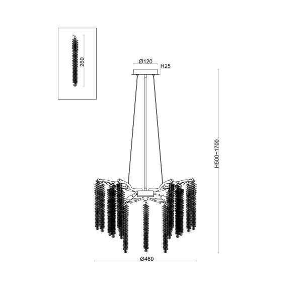 Подвесная люстра Freya Mineral FR1010PL-06G Подвесная люстра Freya Mineral FR1010PL-06G