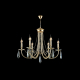 Подвесная люстра Crystal Lux Victoria SP6 Gold/Amber
