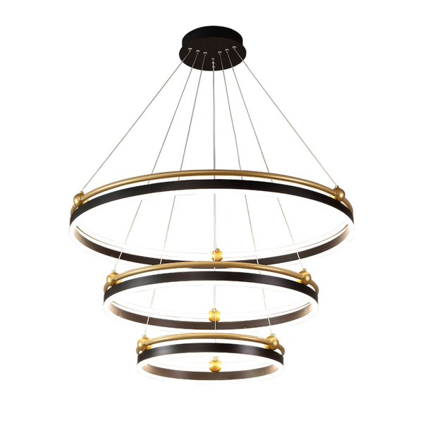 Подвесная светодиодная люстра Crystal Lux FERNANDO SP158W LED BLACK/GOLD