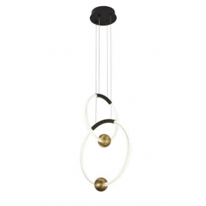 Люстра подвесная Alfa Light F4324-09 D30+D40 black+bronze