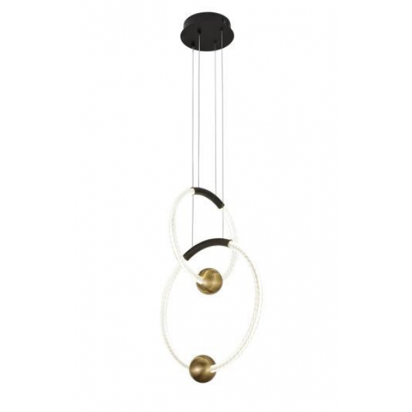 Люстра подвесная Alfa Light F4324-09 D30+D40 black+bronze Люстра подвесная Alfa Light F4324-09 D30+D40 black+bronze