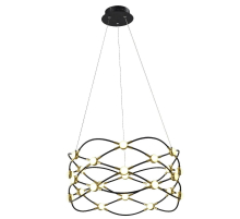 Подвесная светодиодная люстра Gerhort G31141/1BK+GD