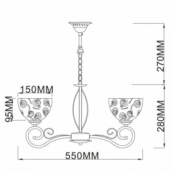 Подвесная люстра Rivoli Loren 9006-205 Б0044455