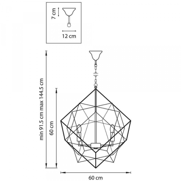 Подвесная люстра Lightstar Gabbia 732267