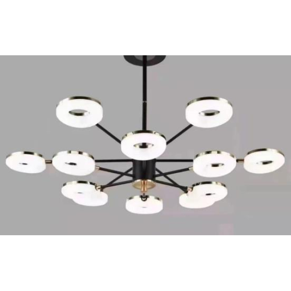 Люстра подвесная Alfa Light F3824-19 BK LED 2 COLOUR