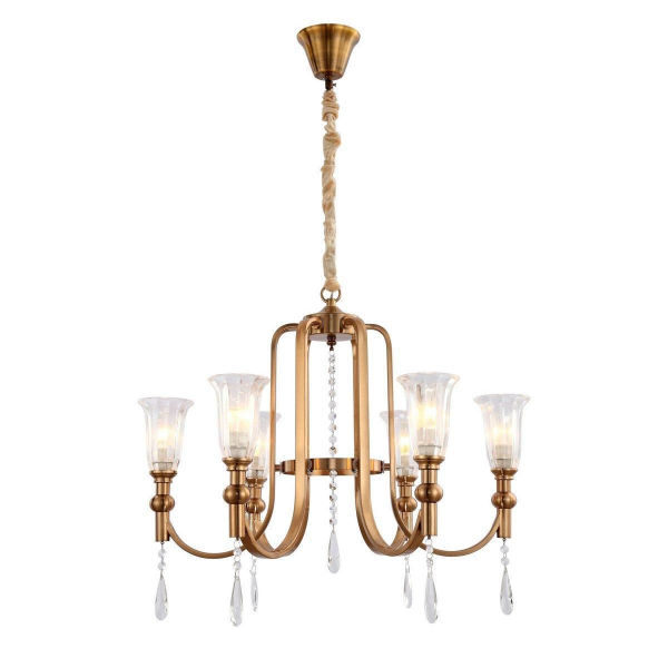 Подвесная люстра Lumina Deco Rionella LDP 8041-6 S.GD Подвесная люстра Lumina Deco Rionella LDP 8041-6 S.GD