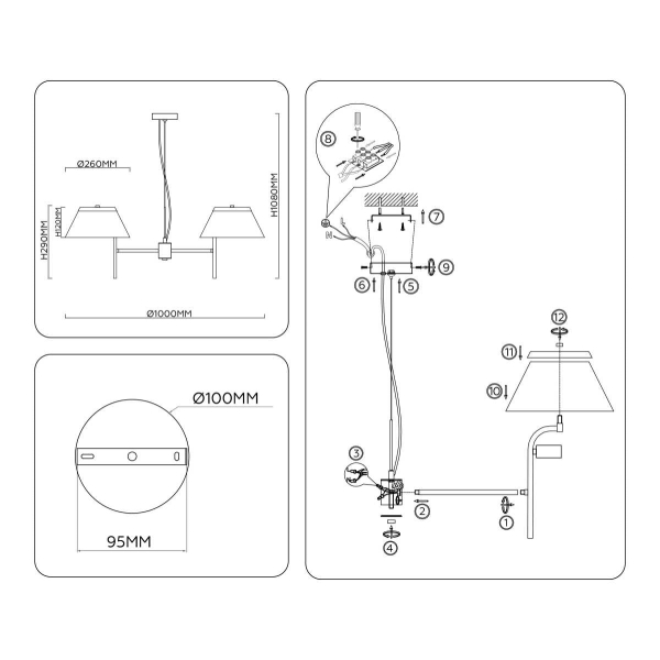 Люстра Ambrella Light HIGH LIGHT LH72453