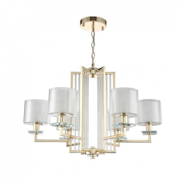 Подвесная люстра Crystal Lux Nicolas SP-PL6 Gold/White Подвесная люстра Crystal Lux Nicolas SP-PL6 Gold/White